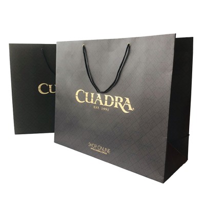 Factory direct price custom logo gold foil eco-friendly Specialty paper luxury paper bag printing