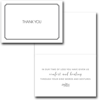 custom design logo print licking glue 20 40 50 100 pack per box sympathy thank you card printing