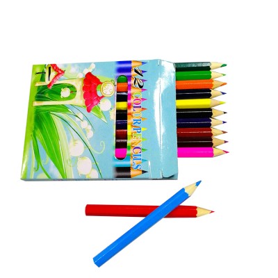 Factory Direct Sales Stationery Product Round Shape Artist Drawing Premium wooden color pencil