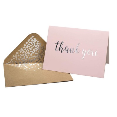 custom pack with licking glue envelope gold silver stamping baby shower eco friendly thank you card printing