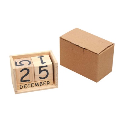 Creative advertising 365 day calendar printing planner with wood block