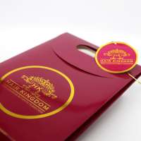 Cheap Custom Offset Printing 400 Gsm Paper Gold Foil Hang Tags with String for Hair Extensions